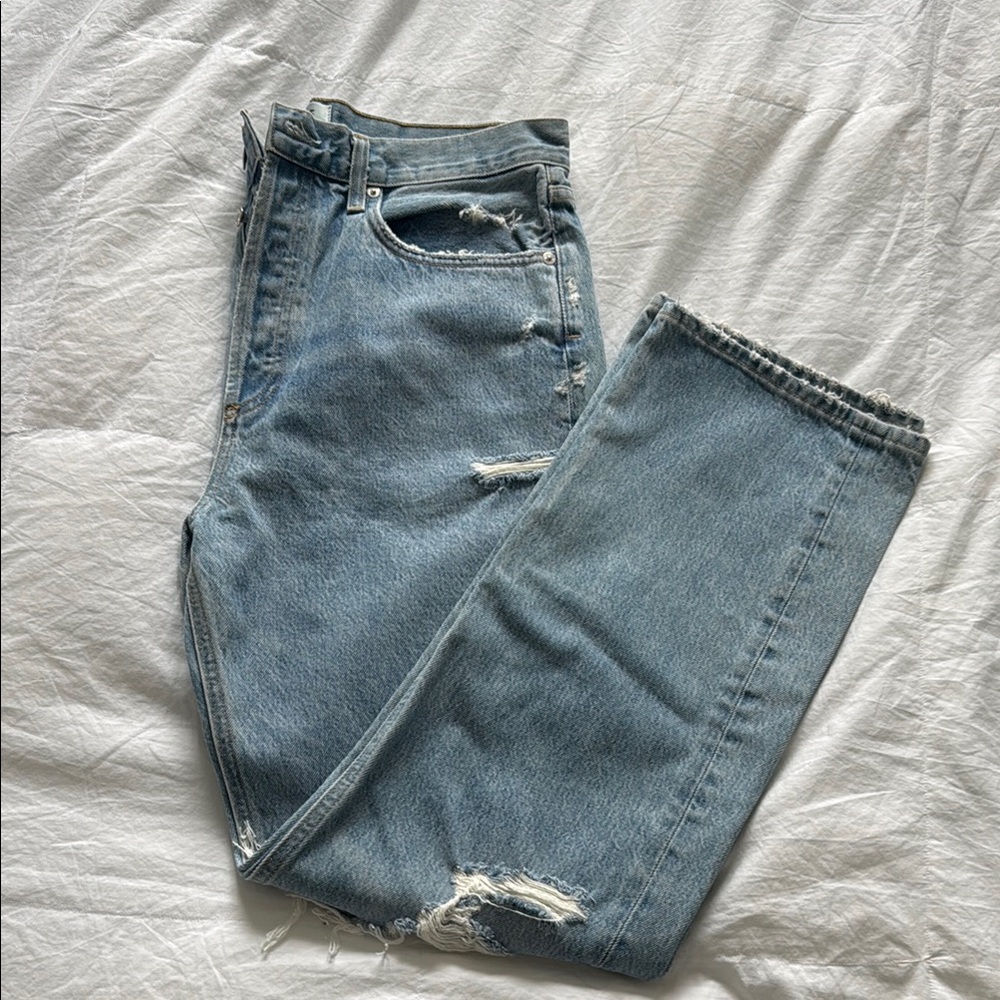 Distressed Blue Jeans - Agolde